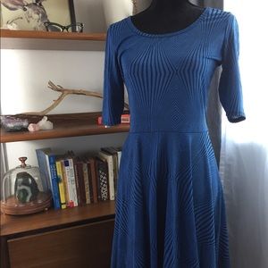 Lularoe Nicole Dress Blue Medium